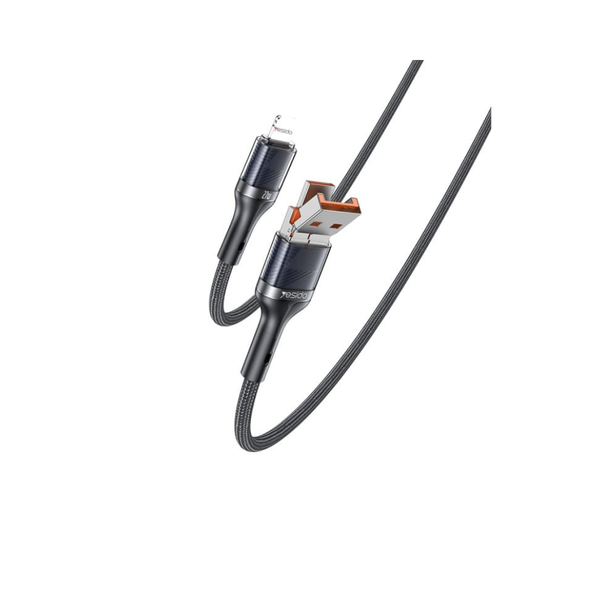 Yesido 27W Fast Charging USB/ Type -C To IP Data Cable