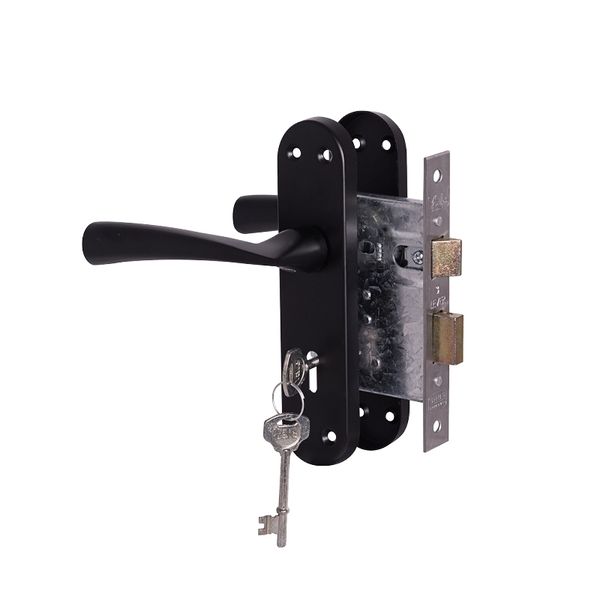 Yale Dritta Matte Black 3-Lever Lockset