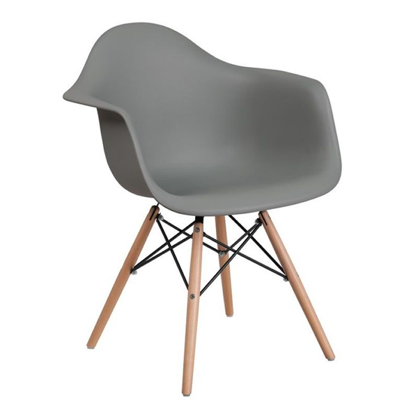 Modern Molded Perla Shell Lounge Arm Chair