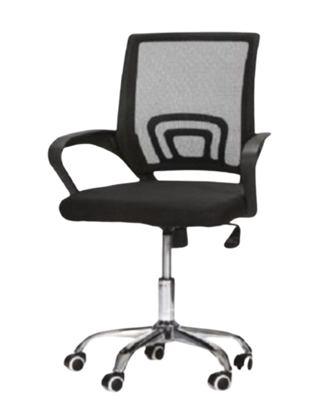 SMTE - 233 Ergonomic Mesh Office Chair - Black with Lumbar Support