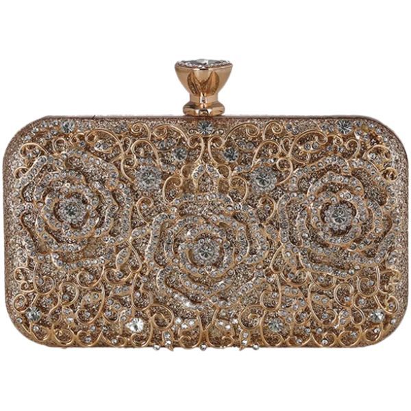 Evening Clutch Bag with Detachable Chain Strap for Wedding Or Cocktails