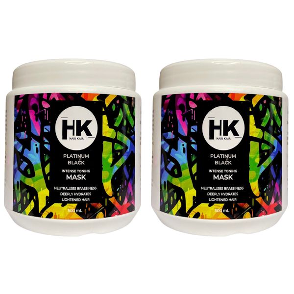 HK Platinum Black Toning Mask Duo - Neutralises Yellow &amp; Revives Blonde