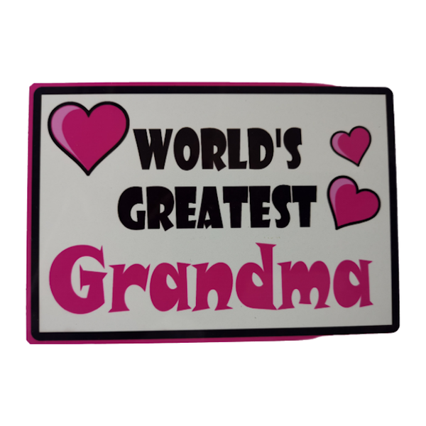 Fun Metal Plate With Magnet Worlds Greatest Grandma