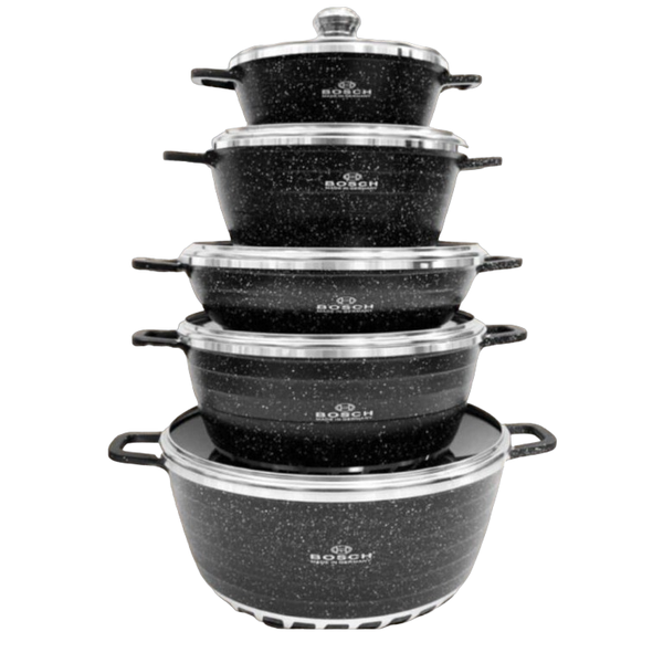 10 Pieces Ceramic Non-Stick Light Weighted Pots