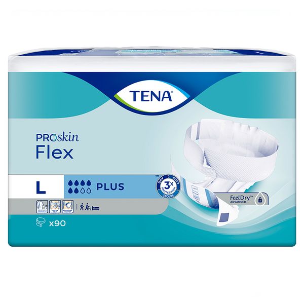 TENA PROSkin Flex Incontinence Adult Diaper Heavy Urine Leakage LARGE