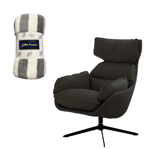 Swivel Home &amp; Office Chair Black With Tv Blanket Cover