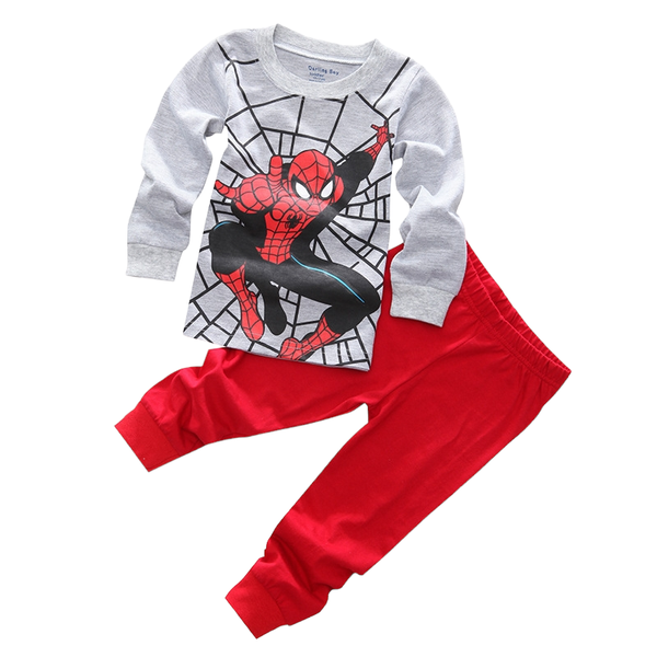 Kids Spiderman Pyjamas Grey, Red
