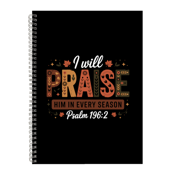 Praise in Season Christian Theme Writing Book A4 Notepad Notebook Gift 402