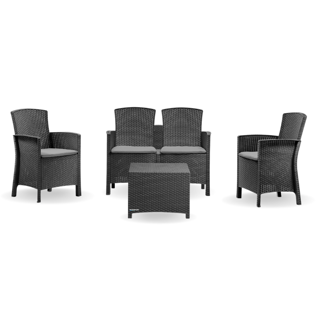 ECONOFURN Bica Lido 4 Piece Rattan Patio Set Shop Today. Get it