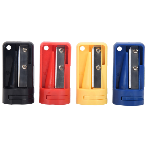 Carpenter Pencil Sharpener- 4 Pack Manual Pencil Sharpener for Flat Carpen