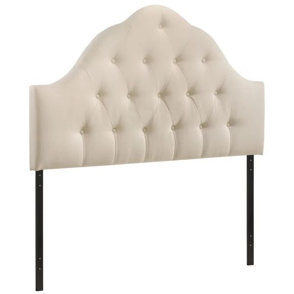 Danterrius Upholstered Headboard In Cream Velvet image
