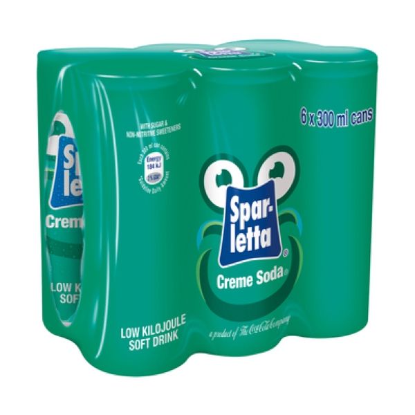Sparletta Creme Soda - 6 x 300ml Cans