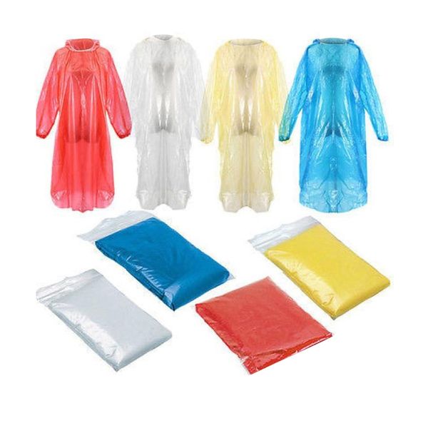 Portable Raincoat Women Men Outdoor Rainwear Waterproof Disposable 8 Piece