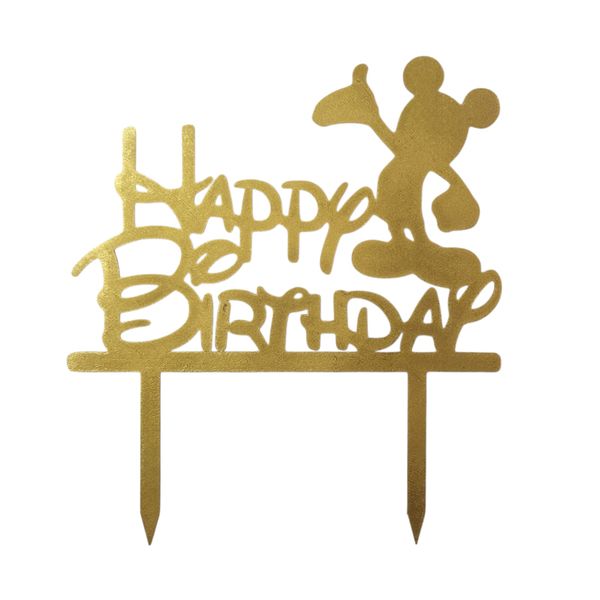 Mickey Mouse Happy Birthday Cake Topper - 3D Printed Party Decor
