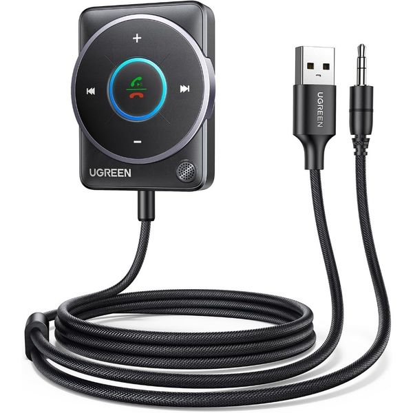 Bluetooth 5.4 Aux Car Adapter, [Enhanced Connection &amp; Noise Cancellation]