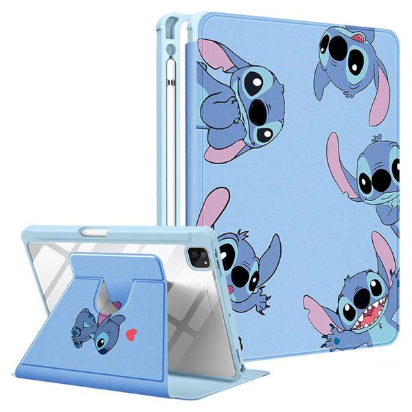 Case Compatible with iPad Air 4/5 10.9" Stitch Cover with Rotating Stand