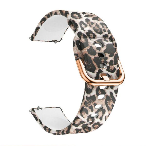 Leopard Printed 20mm silicone Replacement Strap For Samsung Galaxy Active 2