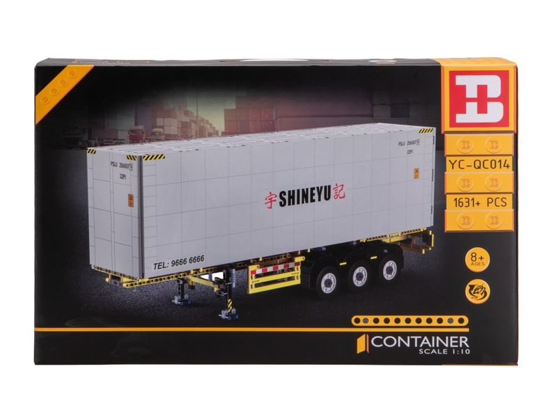 Happy Build 1/10 Container Trailer - 1631 Piece - 69cm Long