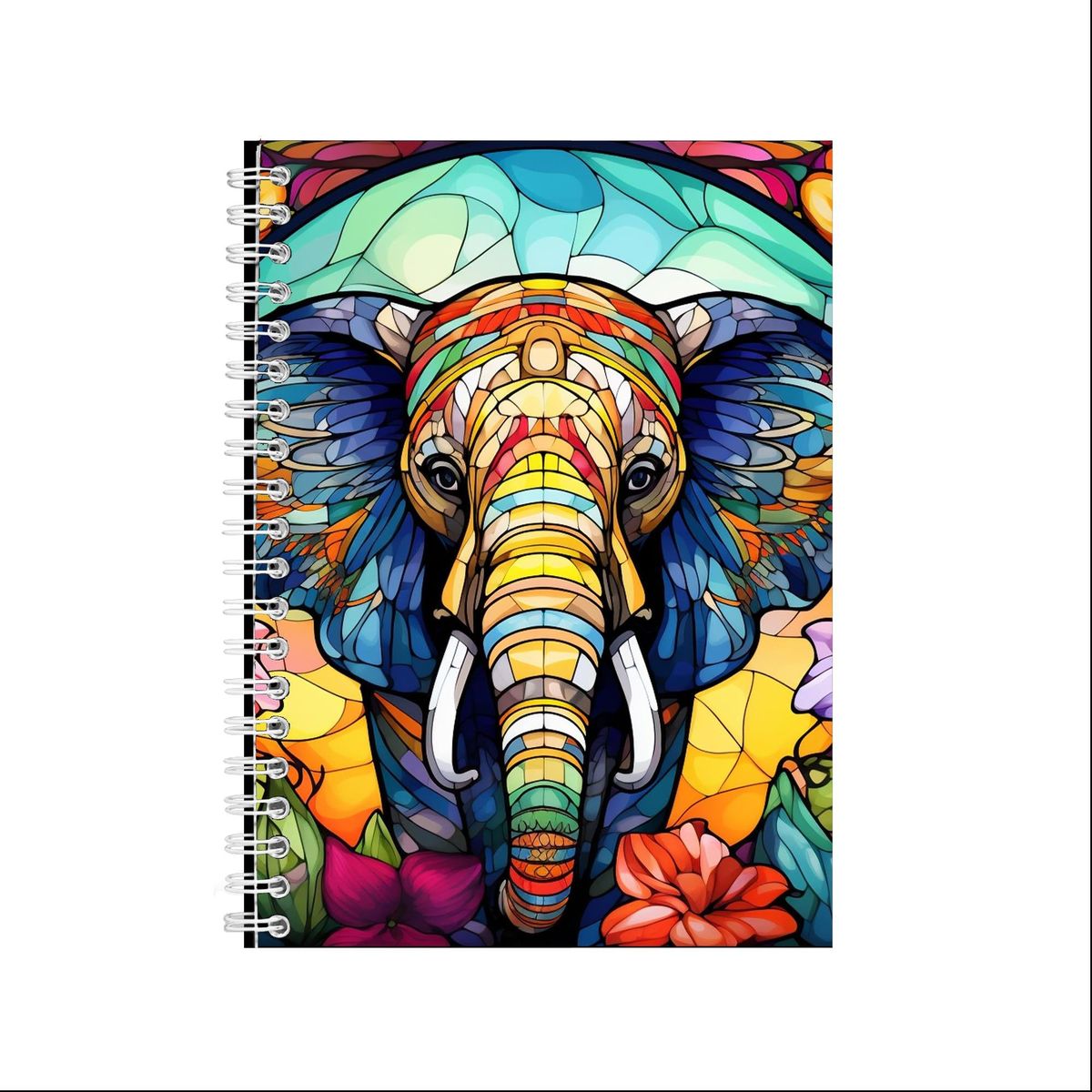colorful-glass-stained-elephant-18-gift-idea-a5-notepad-gift-idea