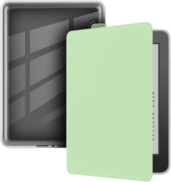 Slim Smart Cover Compatible With Kindle Paperwhite (Gen 12)- Clear Green