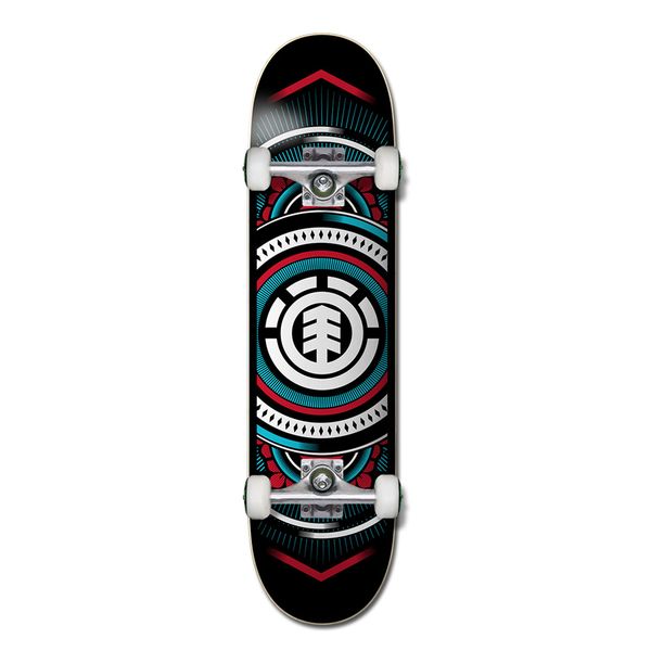 Element Hatched Red Blue Skateboard - AST 7.75 Street