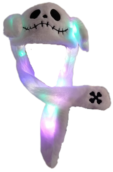 White Ghost Magic Ears With Lights