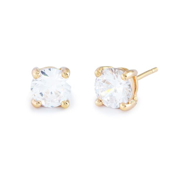 iDesire 6mm Round Cubic Zirconia Stud Earring