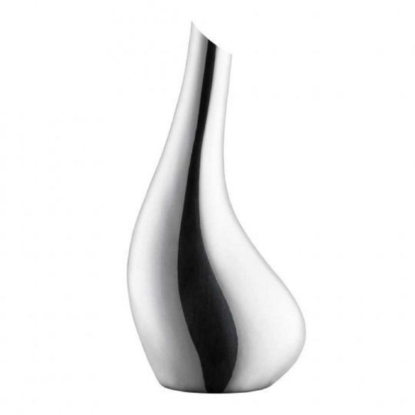 VAGNBYS Vase: Elegant Swan Solitaire Vase in Stainless Steel Silver