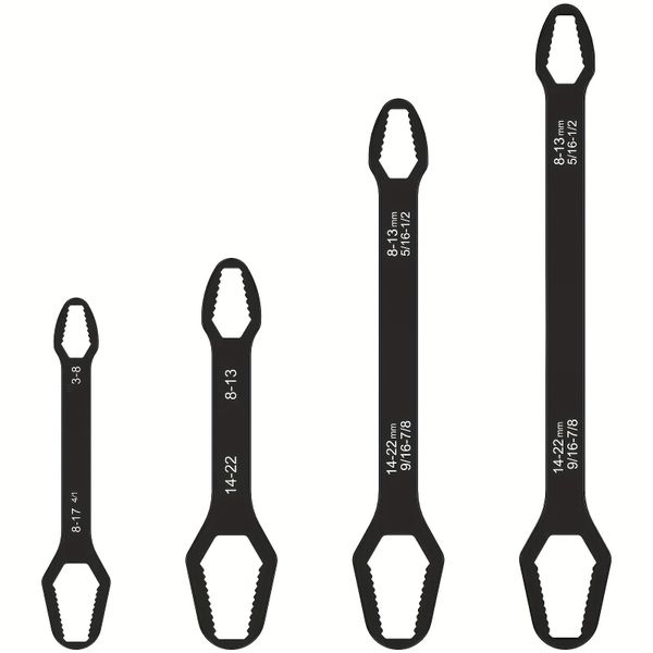 4pcs Multifunctional Wrench Set, Double-Ended Torque Wrenches