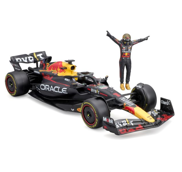 Bburago 1/24 Red Bull F1 RB19 2023 with Figure - #1 Max Verstappen (23cm)