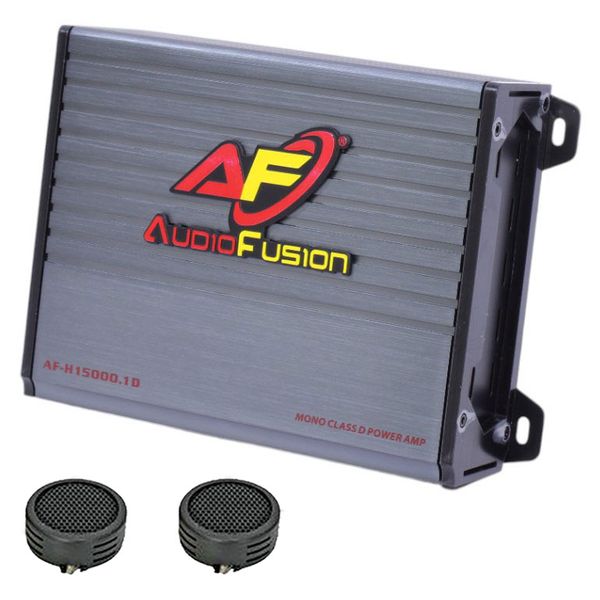 AudioFusion AF-H15000.1D 15000Watts Monoblock Amplifier &amp; Evo Tweeters