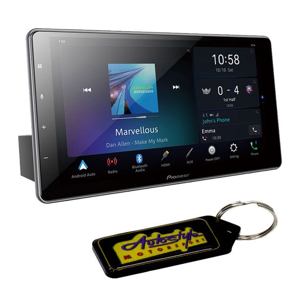 Pioneer 9" HD Multimedia Player with Apple Carplay, Android Auto &amp; Keyring