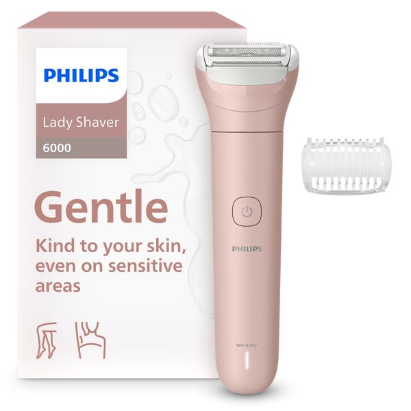 Philips Lady Shaver Series 6000 - Cordless, Wet &amp; Dry Electric Shaver