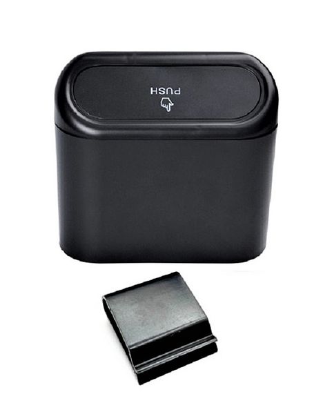 Mini car hanging trash can with lid / storage box