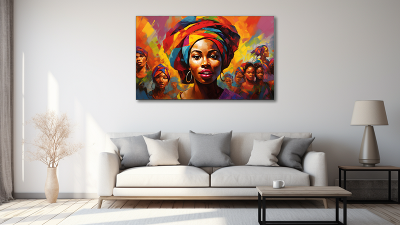 Canvas Wall Art - Vibrant Visions African Abstract - HD0467