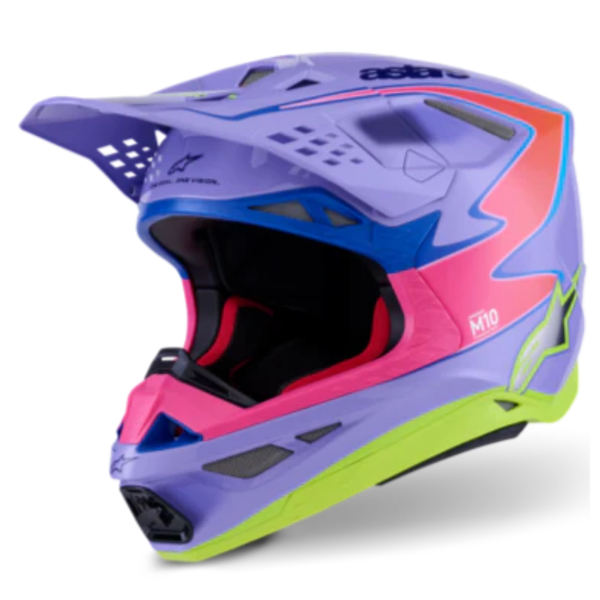 Supertech M10 J Lawrence Helmet ECE - Purple/Pink/Yellow