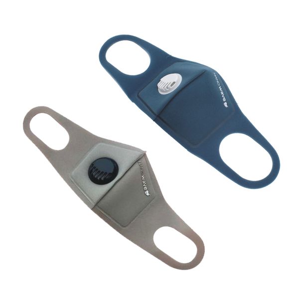 Nanowave Adult Reusable Protective Face Mask - Grey &amp; Teal 2 Pack