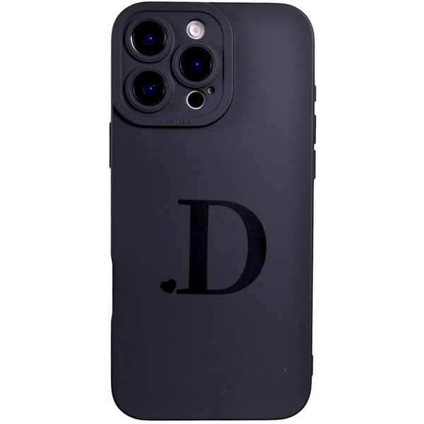 Phone Case with Initial D and Pro Camera Compatible with Iphone 16 Pro - Matte Black