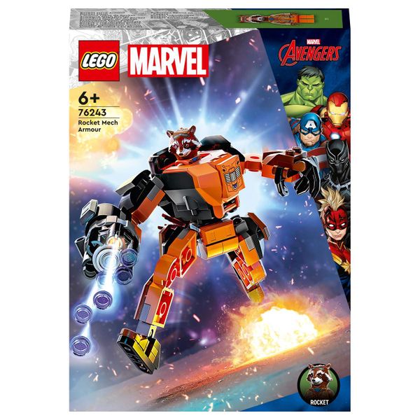 LEGO® Marvel Rocket Mech Armour 76243 Building Toy Set (98 Pieces)