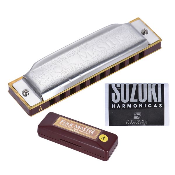 A Diatonic Harmonica Key of A Compatible with Suzuki, 10-Hole for Beginner
