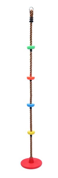 Playfree 30cm Red Disc Swing with Colourful Climbing Platforms
