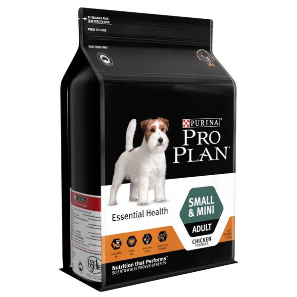 Purina Pro Plan Small/Mini Breed Adult Dog Food 2.5kg - Chicken Formula