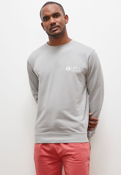 Basic Crew Neck Pullover Sweat - Grey