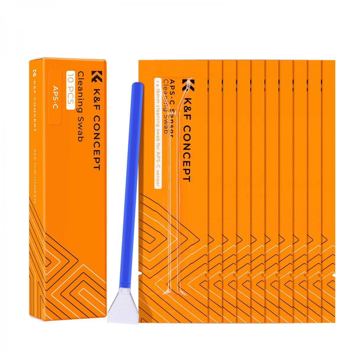 K&F 10 X 16mm Sensor Cleaning Swabs - APS-C DSLR or Mirrorless - SKU