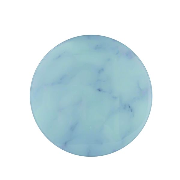 Home Classix Glass Cutting Board Round White Marble 25cm