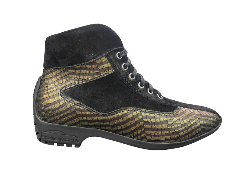 ROSSIMODA - Men's Black and Gold Lace Up Boot