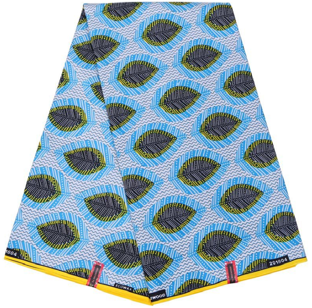 Majani Blue African Print Fabric