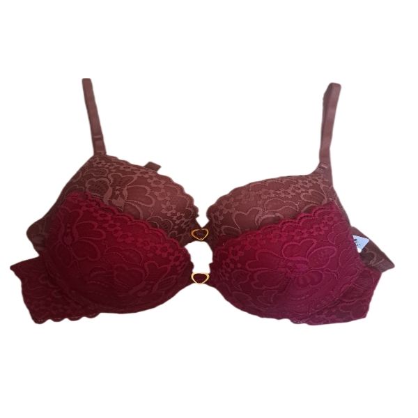 2-Pack Pink Lace Padded Bra