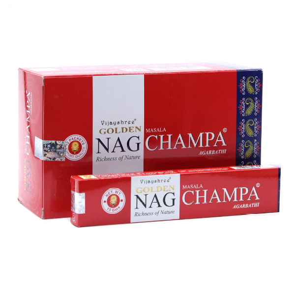 Golden Nag Incense Sticks - 12 Pack - Champa