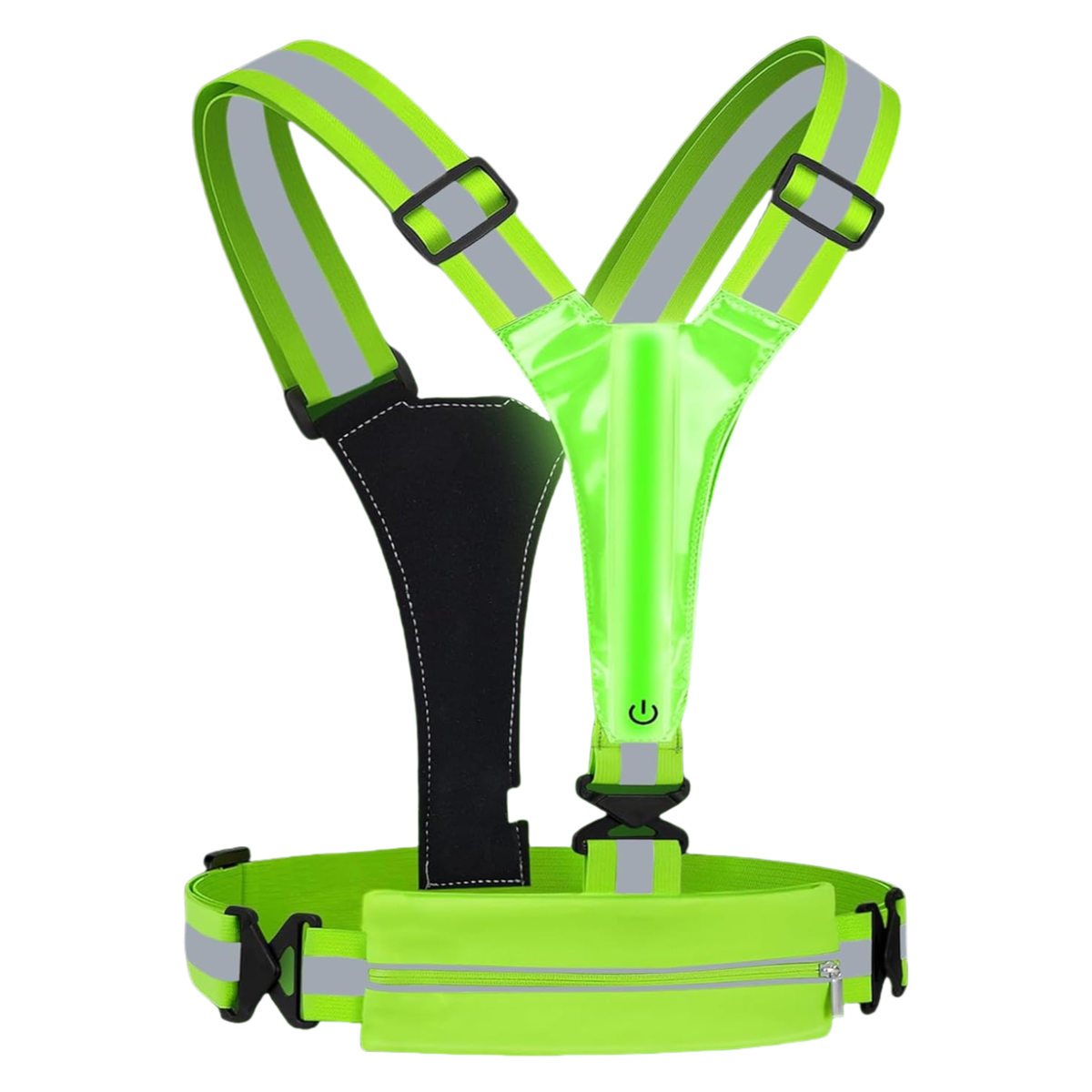 LED Reflective Running Vest Lights, Magic Slap Glow Belt for Night Cycling